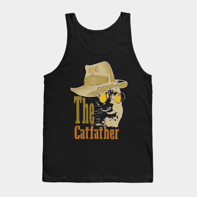 The Catfather funny cat dad Tank Top by bakmed